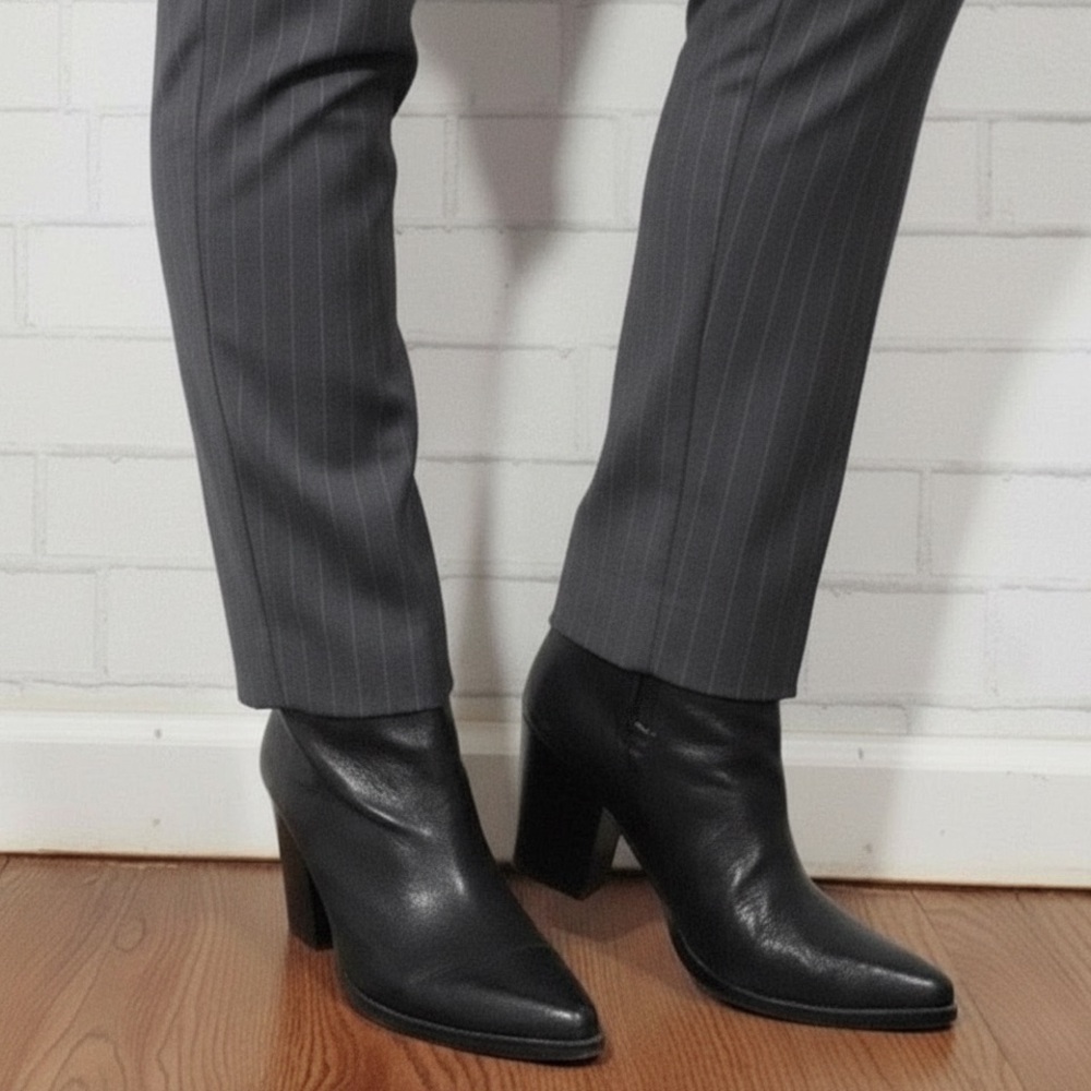 Bleecker & Bond Dana 
Black Heeled Boots - Picture 2 of 14